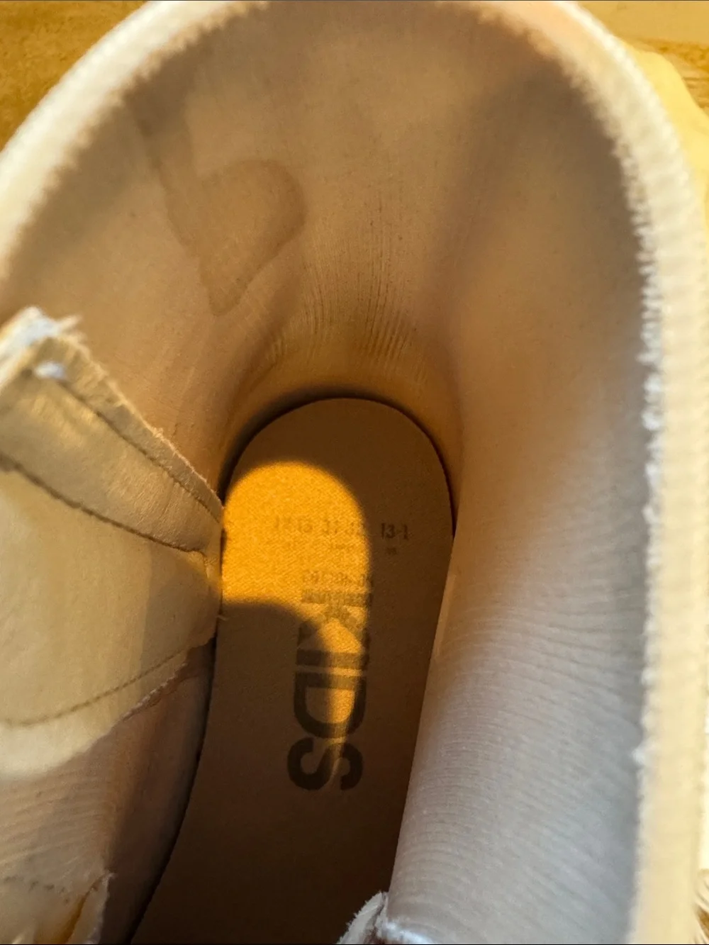 Cotton on Kids Beige and Black Rain Boots with Lace-Up Front